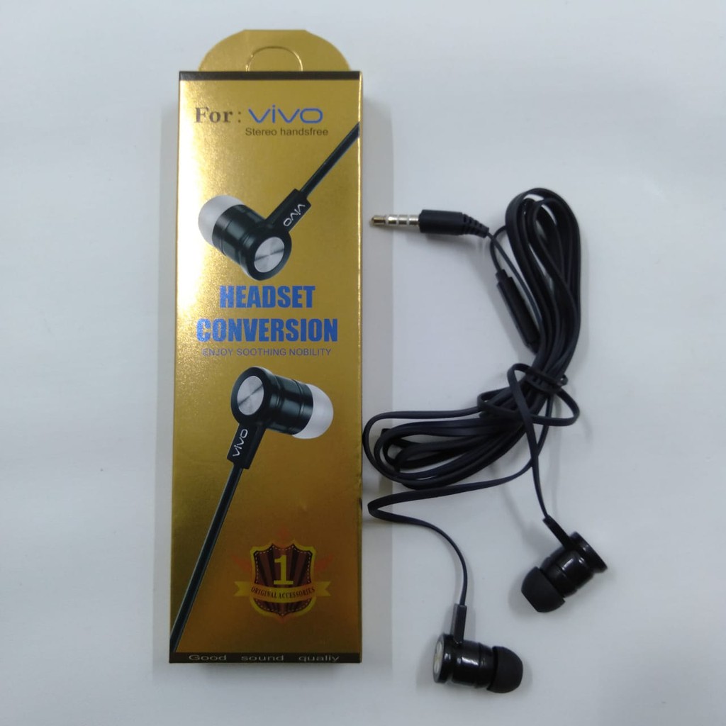 Headset Vivo Extra Bass Audio Jack 3.5mm