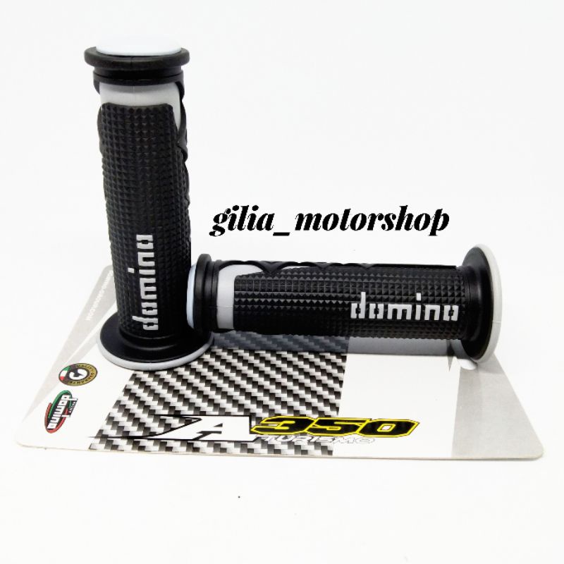 Handgrip Motor karet lembut Hitam Domino kombinasi handfat karet 2 warna grip Pcx Beat Scoopy Mio