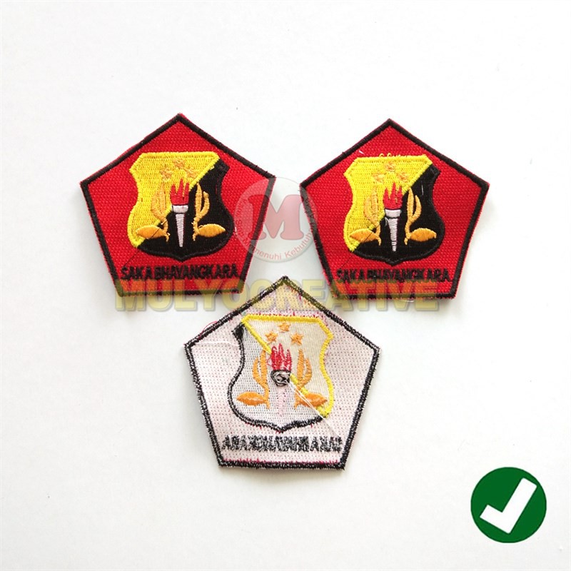 Bordir Saka Bhayangkara - Bordir Komputer Logo Saka Bhayangkara Rapi