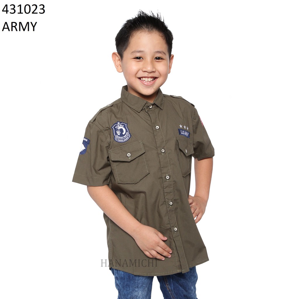 Hanamichi 431023 Baju Kemeja Anak Lengan Pendek