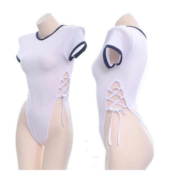 Lingerie Seksi Cosplay Baju Renang Bikini Swimwear Seragam Sailor Tali Samping