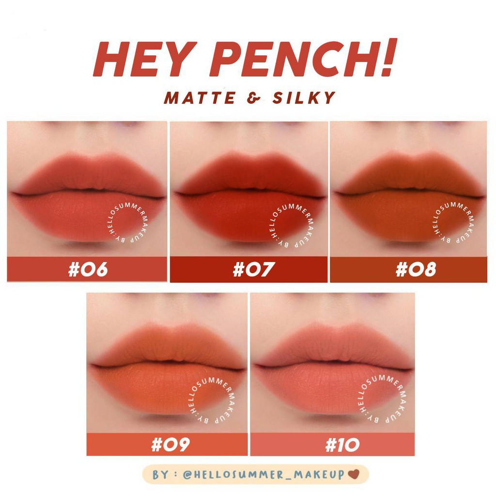 𝐌𝐀𝐓𝐓𝐄 𝐋𝐈𝐏𝐒𝐓𝐈𝐂𝐊 - TANAKO Hello Peach Hey! pench Velvet Matte Lipstick Set 10in1