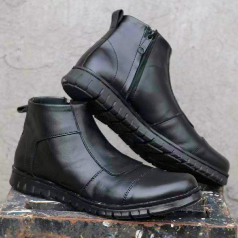 KULTUR CARAKA - Sepatu Boots Pria Kulit Asli Vintage Casual Hangout Outdoor Touring