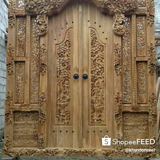 Pintu gebyok relief rama shinta