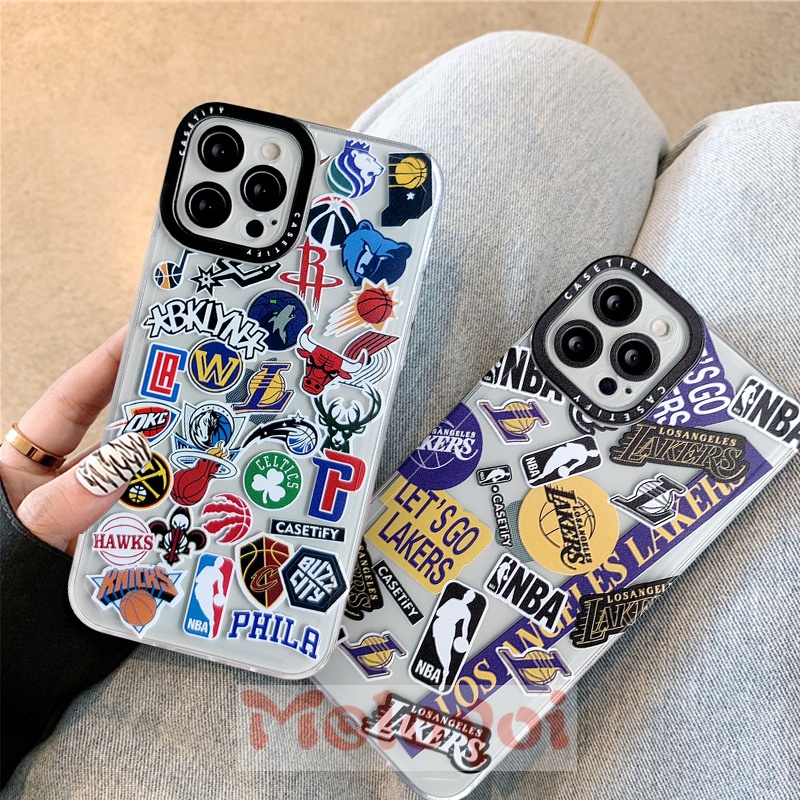 Soft Case Tpu Motif NBA Lakers Untuk IPhone 7 8 Plus 11 13 12 Pro Max XR X XS Max 6 6s Plus SE 2020