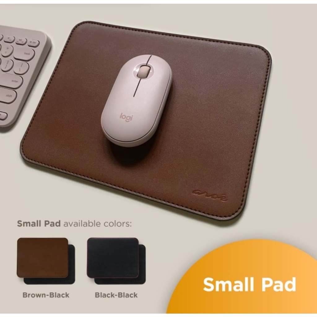 Alas Keyboard Mouse Kulit Sintetis / Leather Mouse Pad Komputer