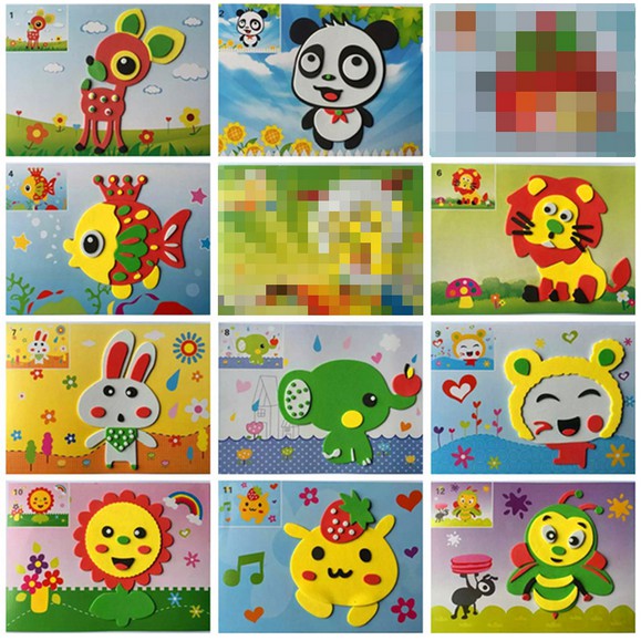 SMALL DIY EVA STICKER - Ukuran 17.5x12.5cm art n craft