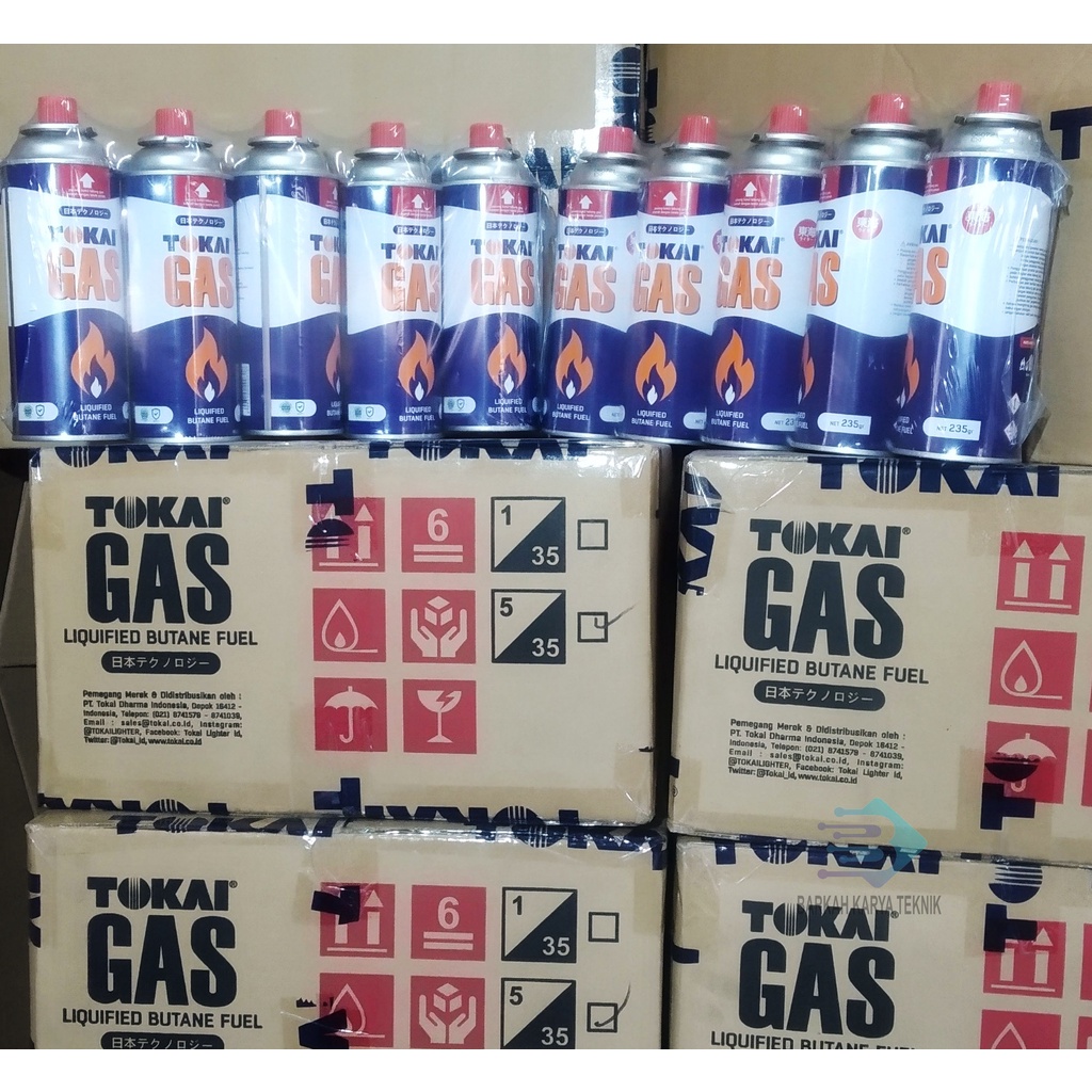 gas portabel TOKAI untuk keperluan kompor portable DLL. asli pabrik