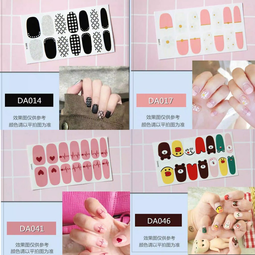 Nail Sticker Motif Stiker Kuku Nail Art Stiker Mode 1