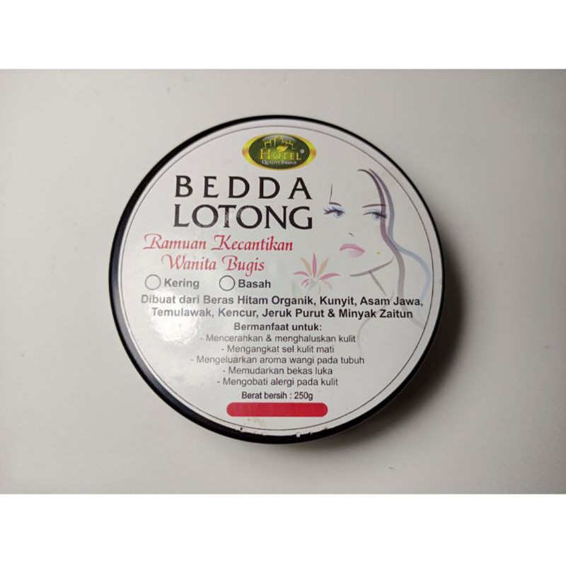 HOTEL Lulur Rempah Bedda Lotong  Basah 250gr