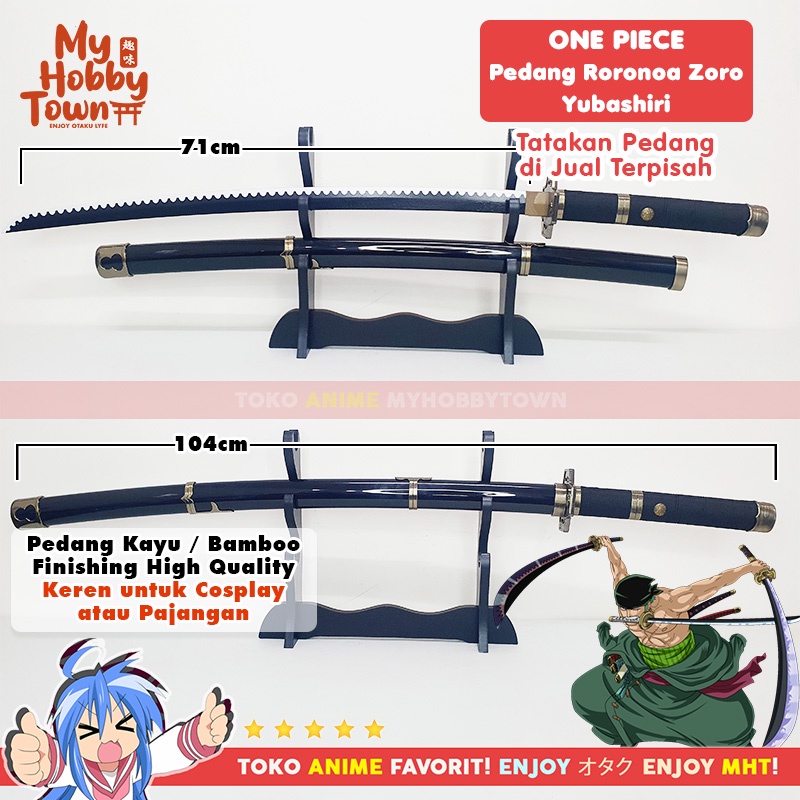 Replika Pedang Bambu One Piece Roronoa Zoro Yubashiri Cosplay Property Anime