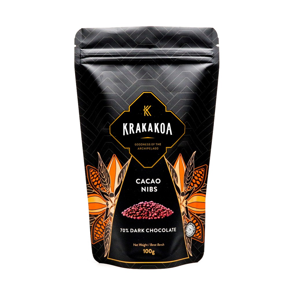 Krakakoa, Cacao Nibs with 70% Dark Chocolate 100gr