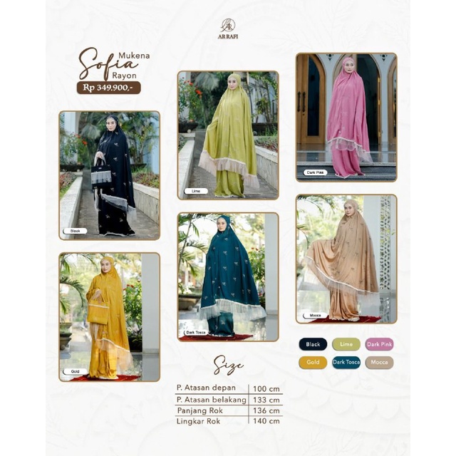[COD]READY STOCK MUKENA SOFIA ARRAFI | MUKENA JUMBO | MUKENA ARRAFI | ARRAFI TERBARU