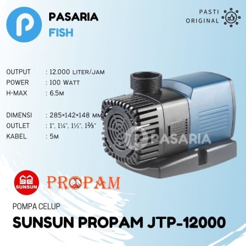 {perawatan} SUNSUN Propam JTP12000/JTP 12000 lph Pompa Celup Kolam Hemat Daya Diskon