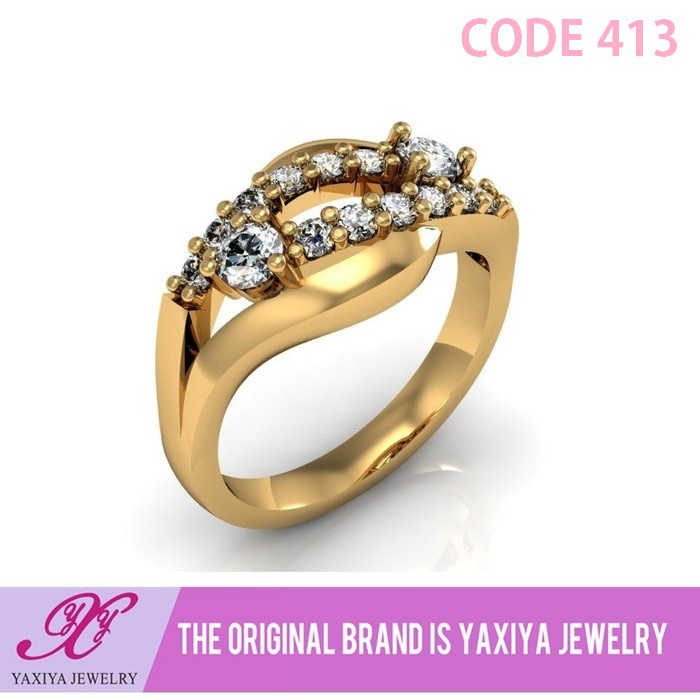 

Cincin permata Lapis emas Perhiasan imitasi Gold Yaxiya Jewelry 413