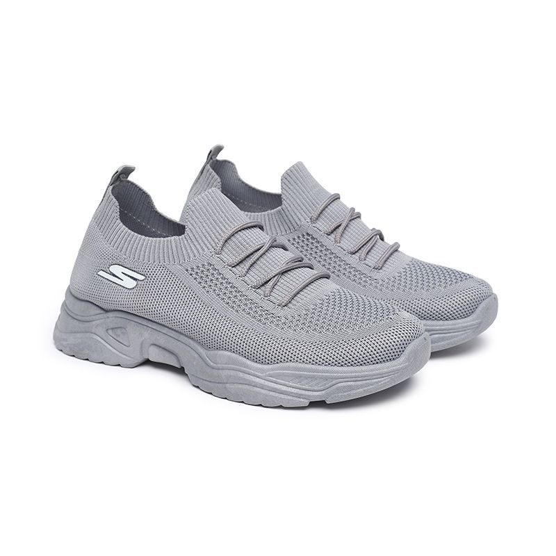 [GROSIR][COD] SEVEN_DAY SEPATU RAJUT WANITA SLIP ON OLAHRAGA TANPA TALI SPORT SHOES FZ-F26 ABU