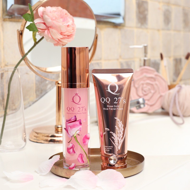 QQ 27's Skincare Set Toner Mawar dan Sabun Beras
