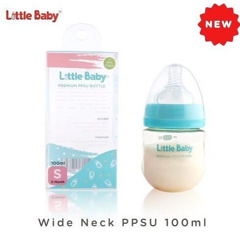 Little Baby Premium PPSU Wide Neck Bottle - Botol Susu Dot Bayi 100ml - NEW