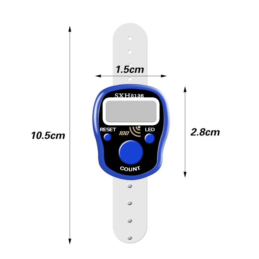 1 Pc Alat Penghitung Jari Digital Mini Portabel Dengan Layar LCD