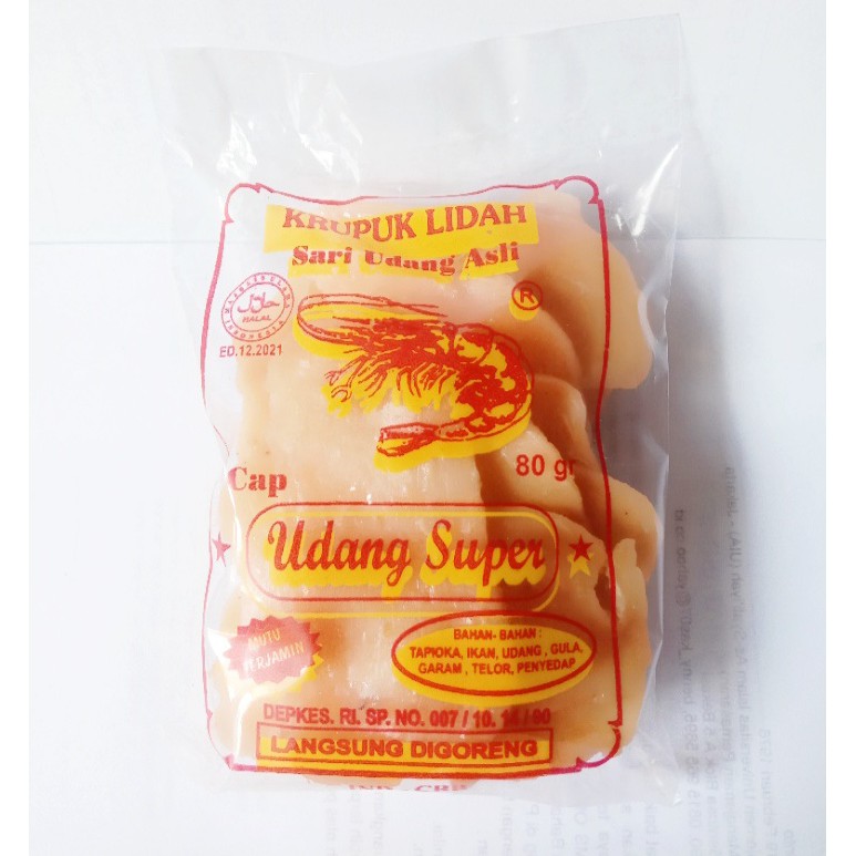 

Kerupuk Lidah Sari Udang Asli 80 Gram