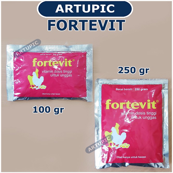 FORTEVIT 250 gram Vitamin Dosis Tinggi Multivitamin Ayam Unggas Medion Bebek Itik Artupic