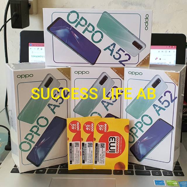 OPPO A52 [6/128GB] Garansi Resmi Oppo