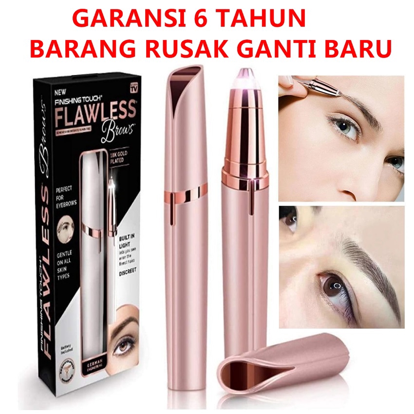 (PAKAI BOX) Alat Cukur Pencukur  Flawless Brows Alis Elektrik Tanpa Rasa Sakit Eyebrow Trimmer F404