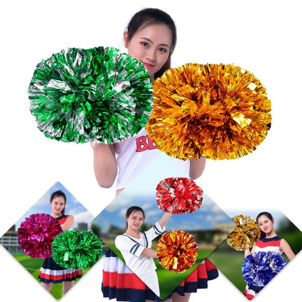 Wonder Cheerleader Pom Pom Lomba Konser Bunga Double hole handle Penghias Pesta Tari