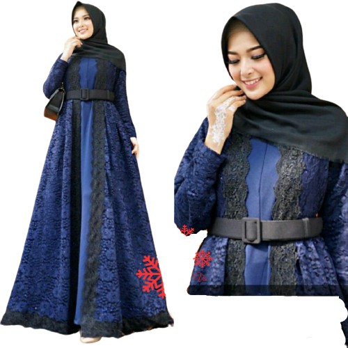 ESHAL WEAR DRESS MUSLIMAH GAMIS SYARI BRUKAT TULANG GLITTER ARKA ( NO BELT / TANPA TALI PINGGANG )