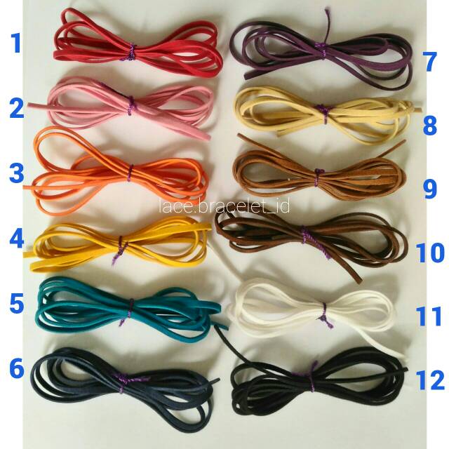 

Tali suede /suede /tali /tali kalung /tali gelang / bahan gelang / bahan kalung