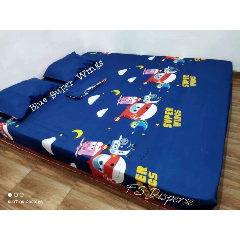 Sprei Homemade motif Blue Super Wings