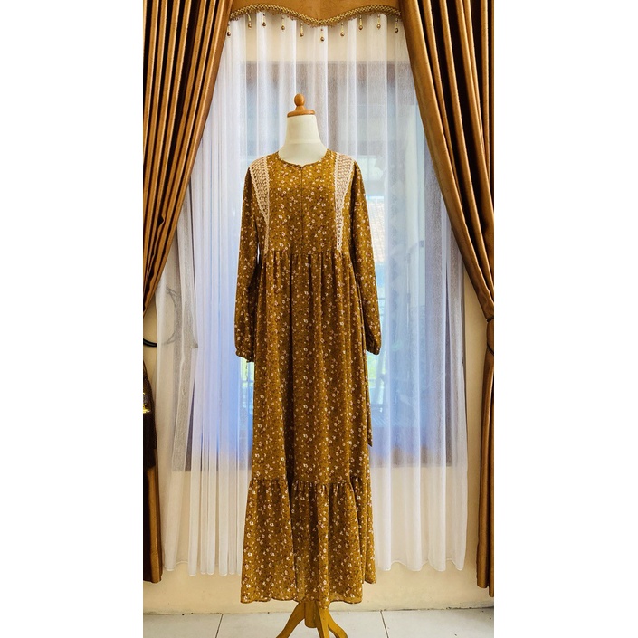 GAMIS CERUTY MOTIF MIX RENDA / GAMIS DOUBLE PURING / GAMIS MOTIF BUNGA / GAMIS BAUNGA PETUNIA DAN PE