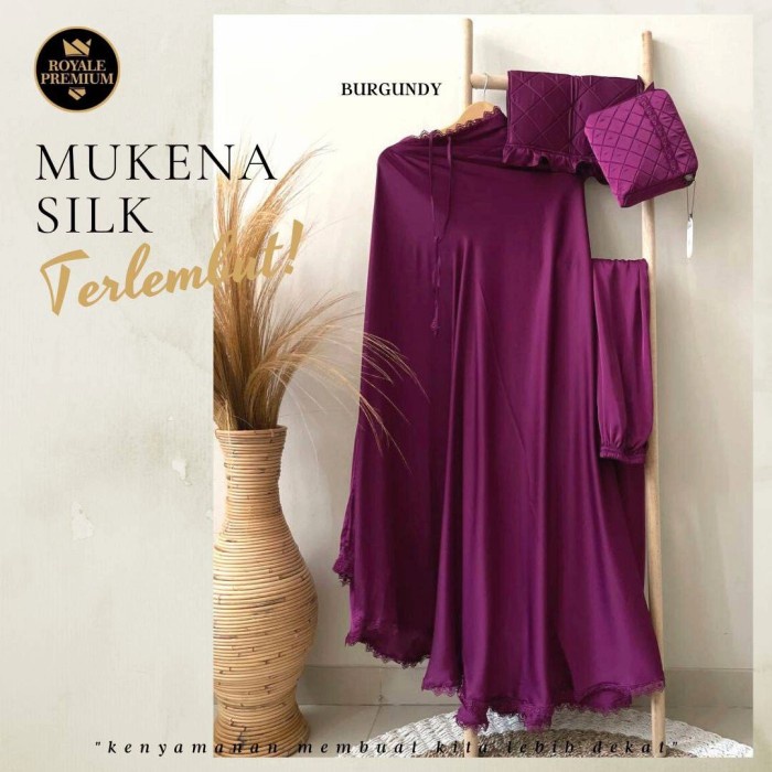 Mukena Royale Premium Silk Signature BY ROYALE PREMIUM - Burgundy