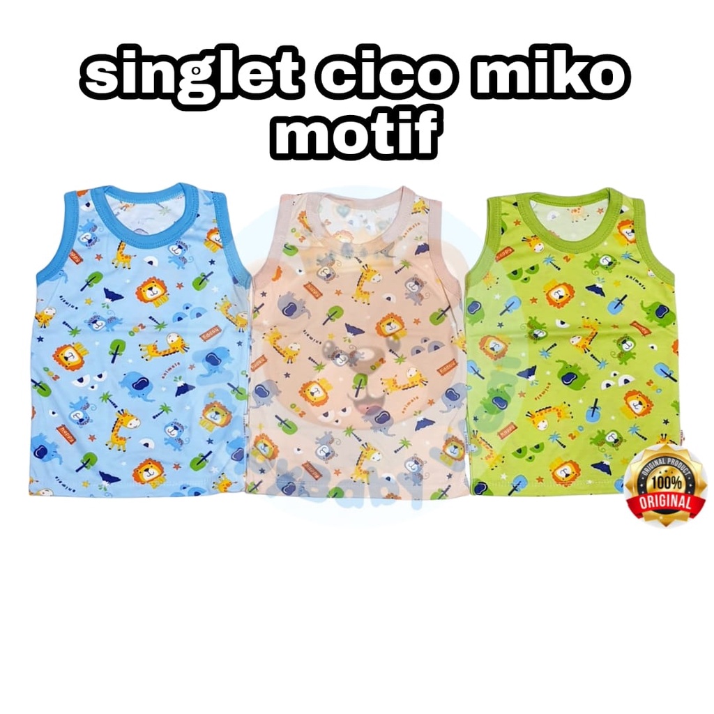 SINGLET BAYI MOTIF HALUS Isi 1 PCS