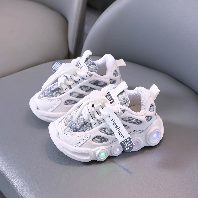 Sepatu Anak Sport Kasual Laki-Laki Bayi perempuan Lampu LED G-58 Running Shoes