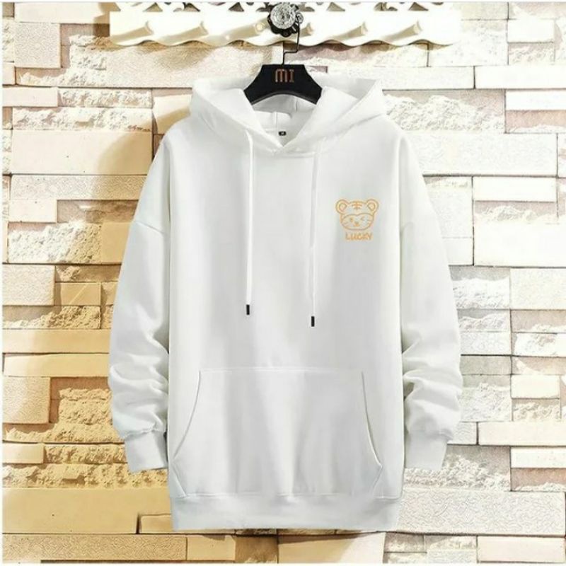 LUCKY LION Hoodie Sweater Oversize Pria Wanita Outerwear Fashion Terkini Ala Korea Casual OOTD