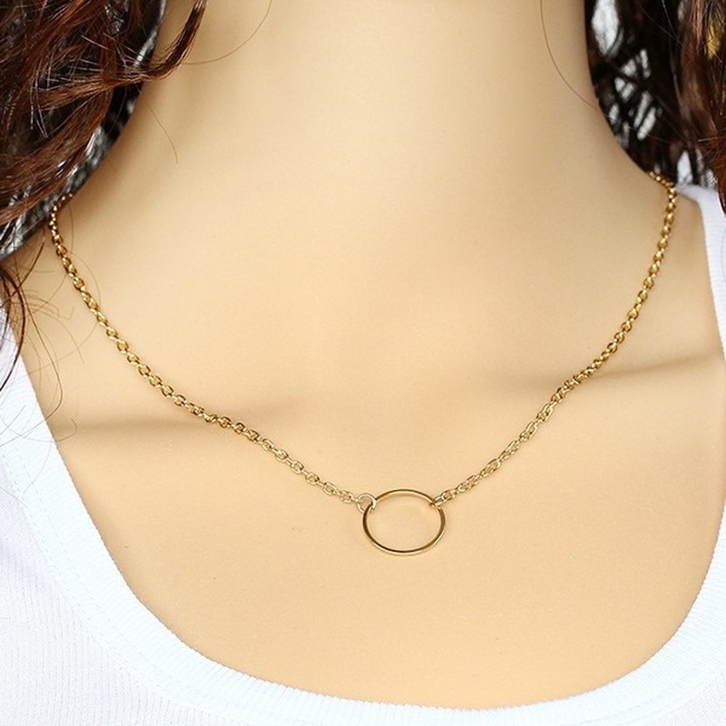 Fashion temperament personality fashion simple circle necklace