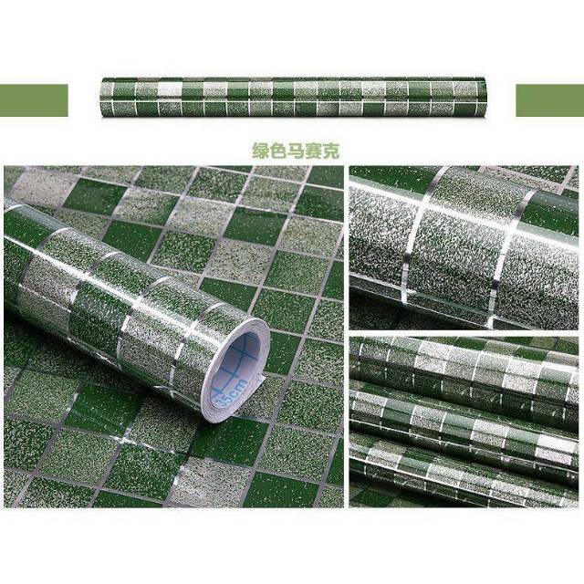 wallpaper stiker khusus dapur kode SD0521 hijau