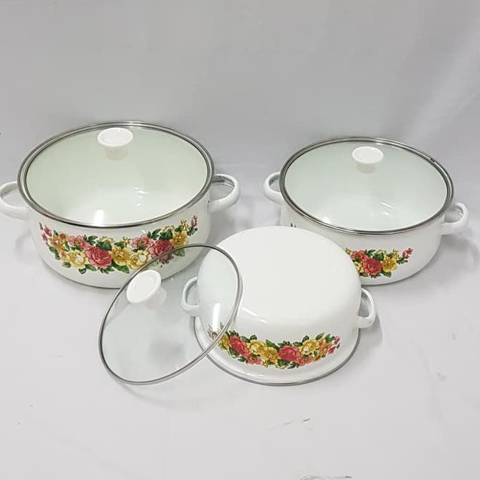 Panci Set Enamel Reoona 3 Pcs Sarah78801
