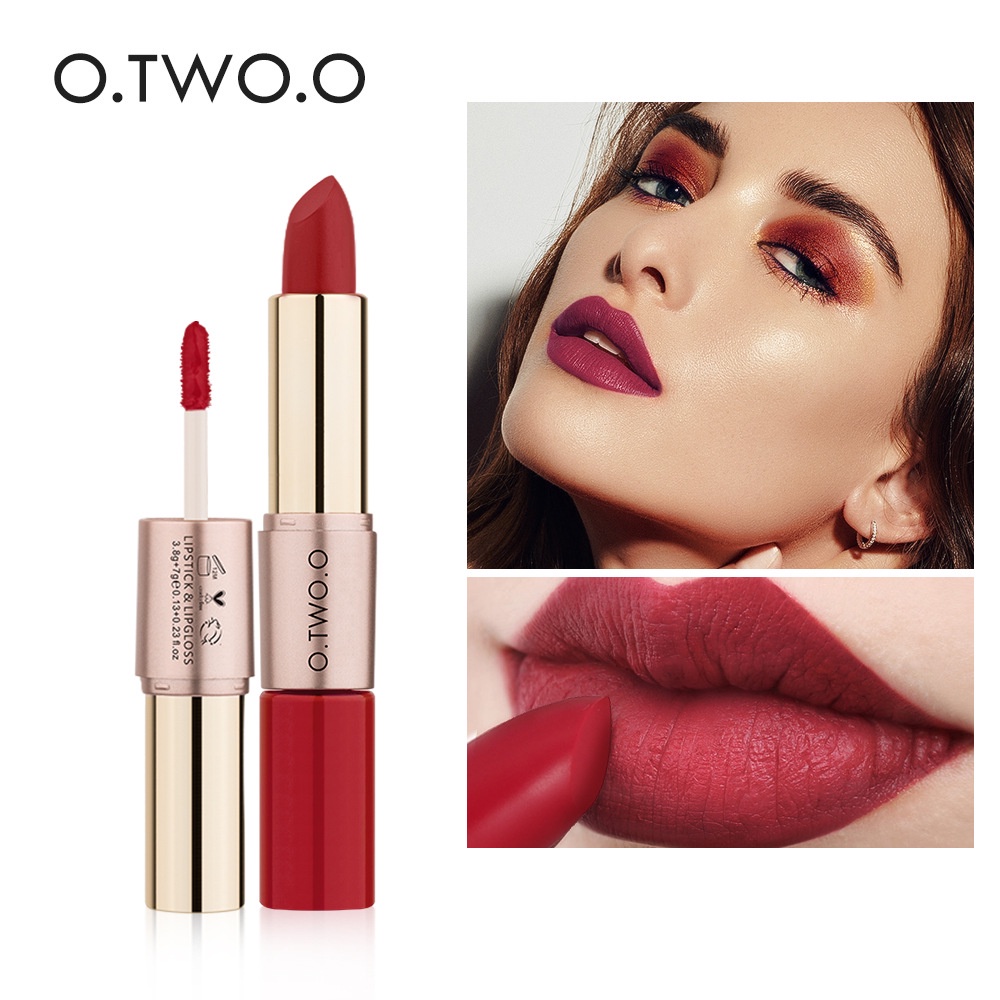 O.TWO.O DOUBLE HEAD LIP MATTE LIP GLOSS LIPSTICK 2 IN 1 LIQUID LIPSTICK N9107