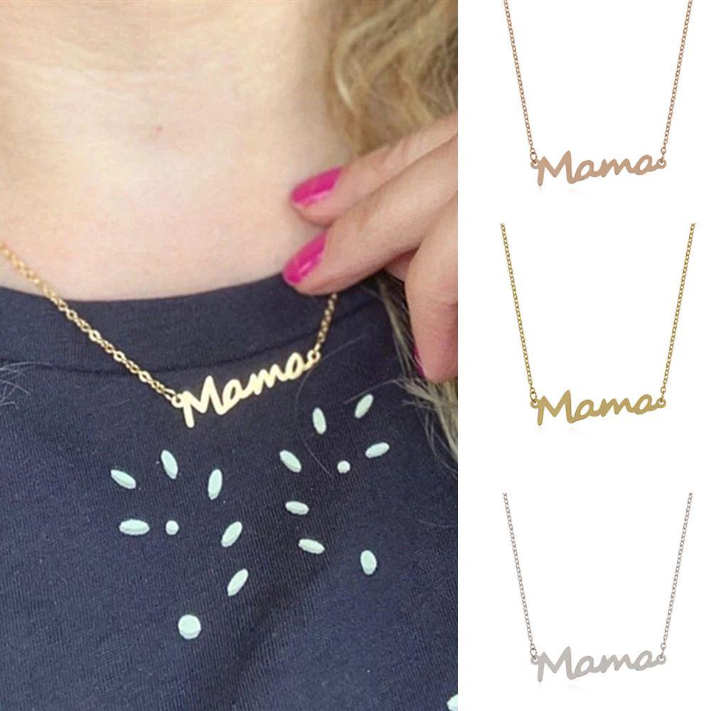 Kalung Rantai Dengan Liontin Tulisan PREVA Untuk Wanita