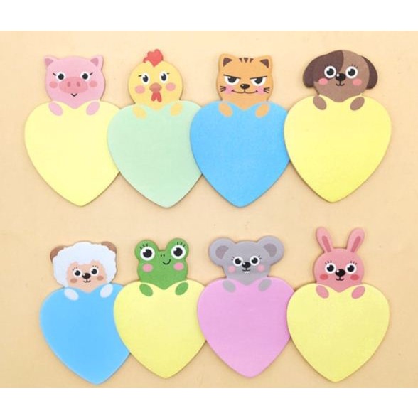 

STICKY NOTES LOVE ANIMAL / MEMO TEMPEL LUCU / NOTE PAPER CUTE MOTIF HEWAN