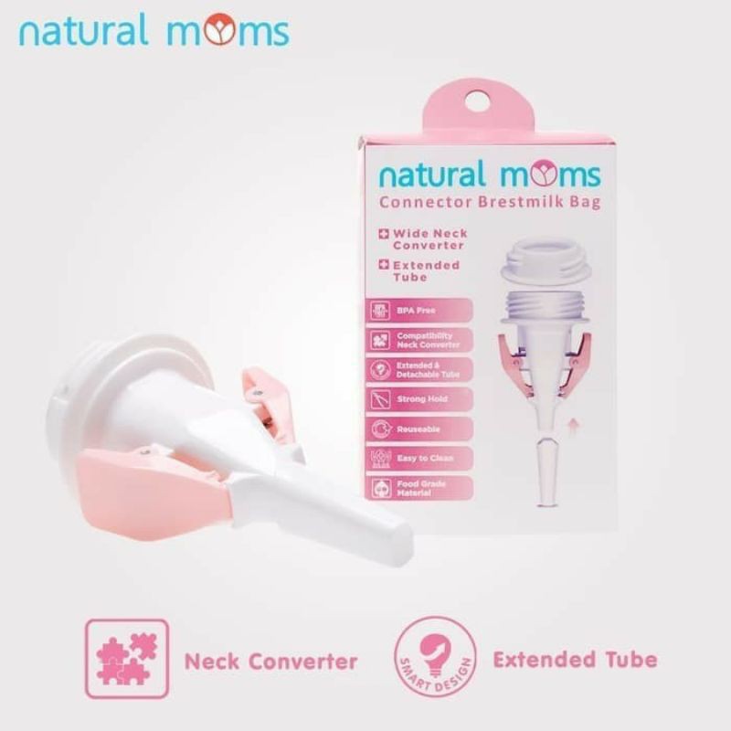 Natural Moms Connector Penyambung Kantong Asi - NM Konektor - LAVB NM-CBB