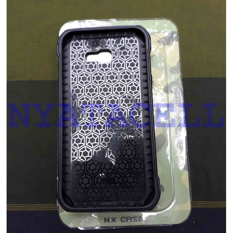 BURUAN GAN Case Army Samsung A7 2017 A720 Soft Hard Leather Armor Kulit Cover   Biru