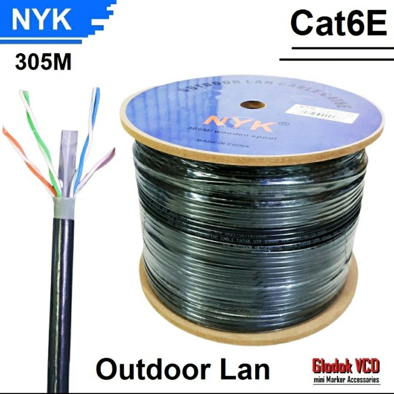 NYK Kabel Lan UTP Outdoor Cat6E Ethernet / Internet Cable