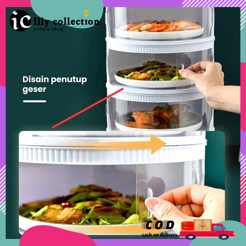 Food Storage 4 Susun Rak Tudung Saji Tingkat Tempat Penyimpanan Makanan