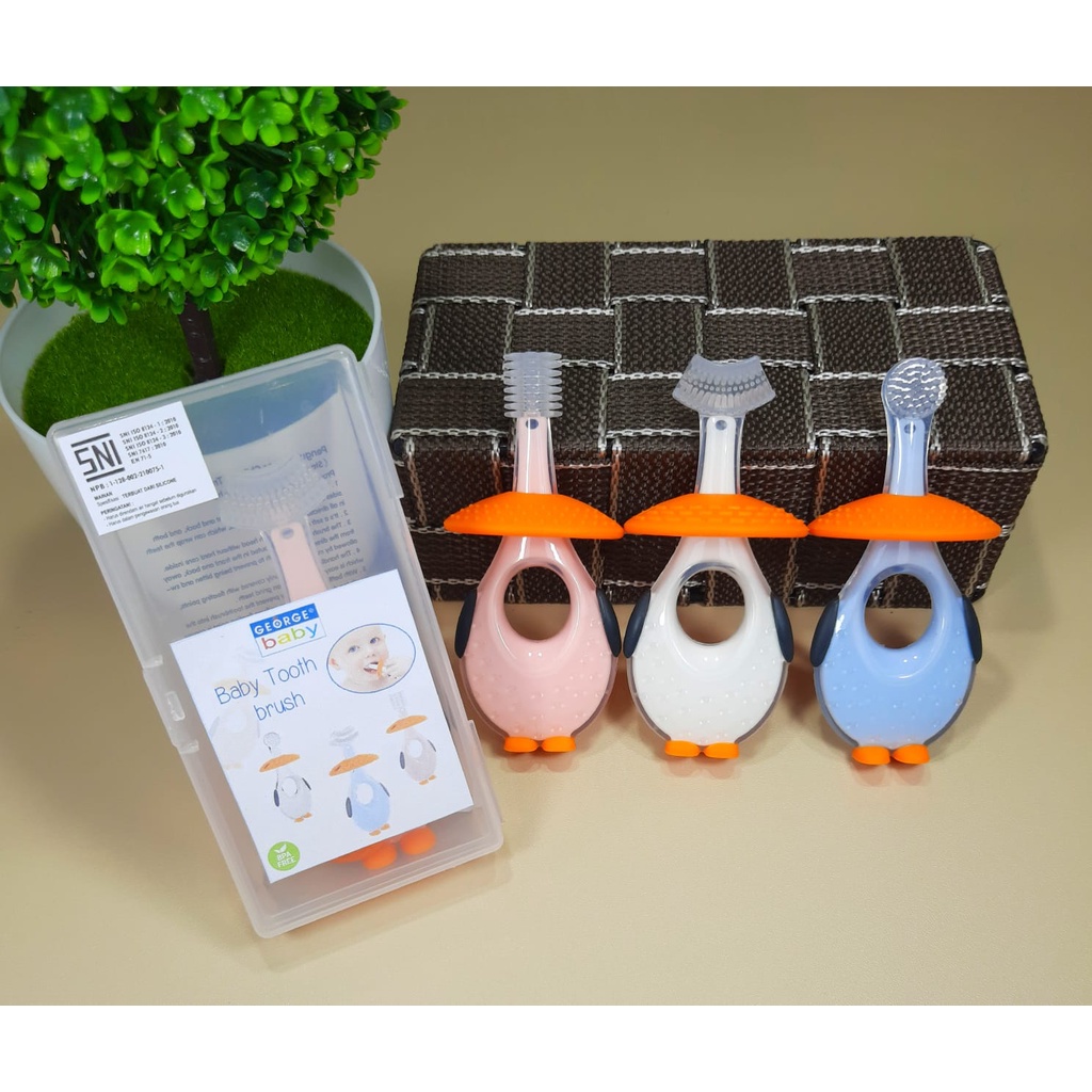 GEORGE BABY - Toothbrush penguin 3 design - toothbrush 3 bentuk yang berbeda
