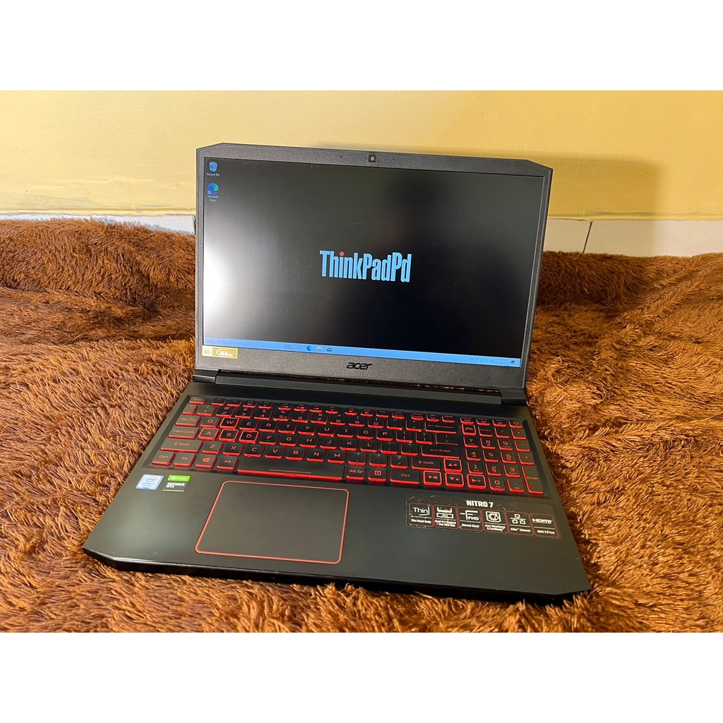 laptop gaming desain acer nitro 7 an715 i7 9750h gtx 1660ti mulus