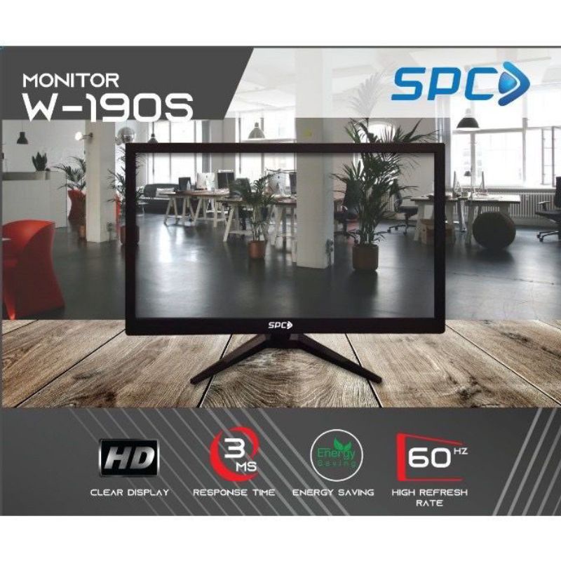 MONITOR LED MONITOR SPC 19 INCH HDMI &amp; VGA UNTUK