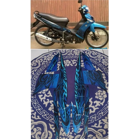striping Motor Yamaha Vega ZR 2010 biru list body